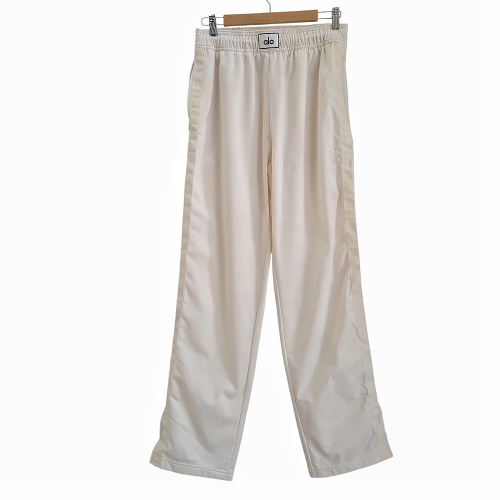 Alo Yoga Prizewinner Pant Medium M Cream High Rise Athletic Lounge Chic StyleFit